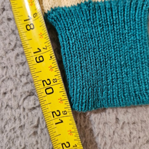 Vintage Izod Lacoste Sweater Men's XL Linen Cotton Multicolor Block Striped 70's - Picture 6 of 6